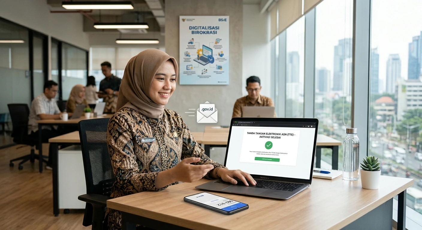 roses pembuatan akun Tanda Tangan Elektronik ASN secara online dengan email .go.id